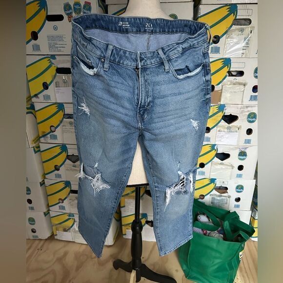A.N.A Women's Distressed Blue Jeans - Picture 1 of 5